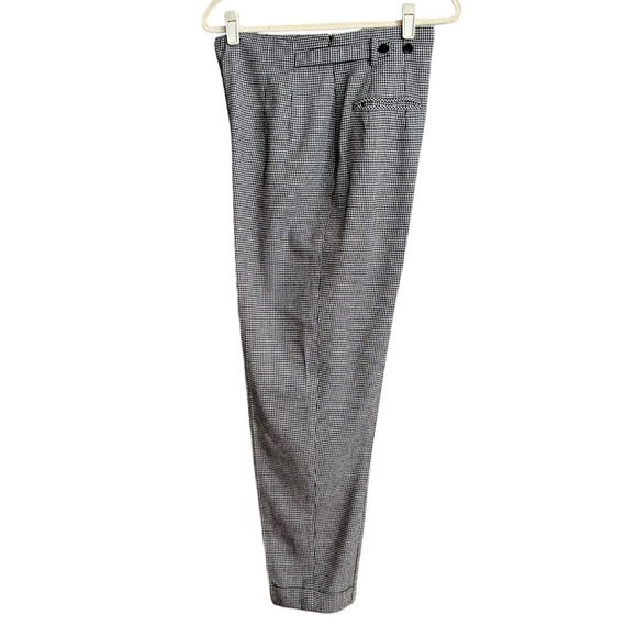 ANN TAYLOR Vintage 90s Wool Blend Houndstooth Trousers Tapered Leg High Rise 14 - Picture 4 of 16